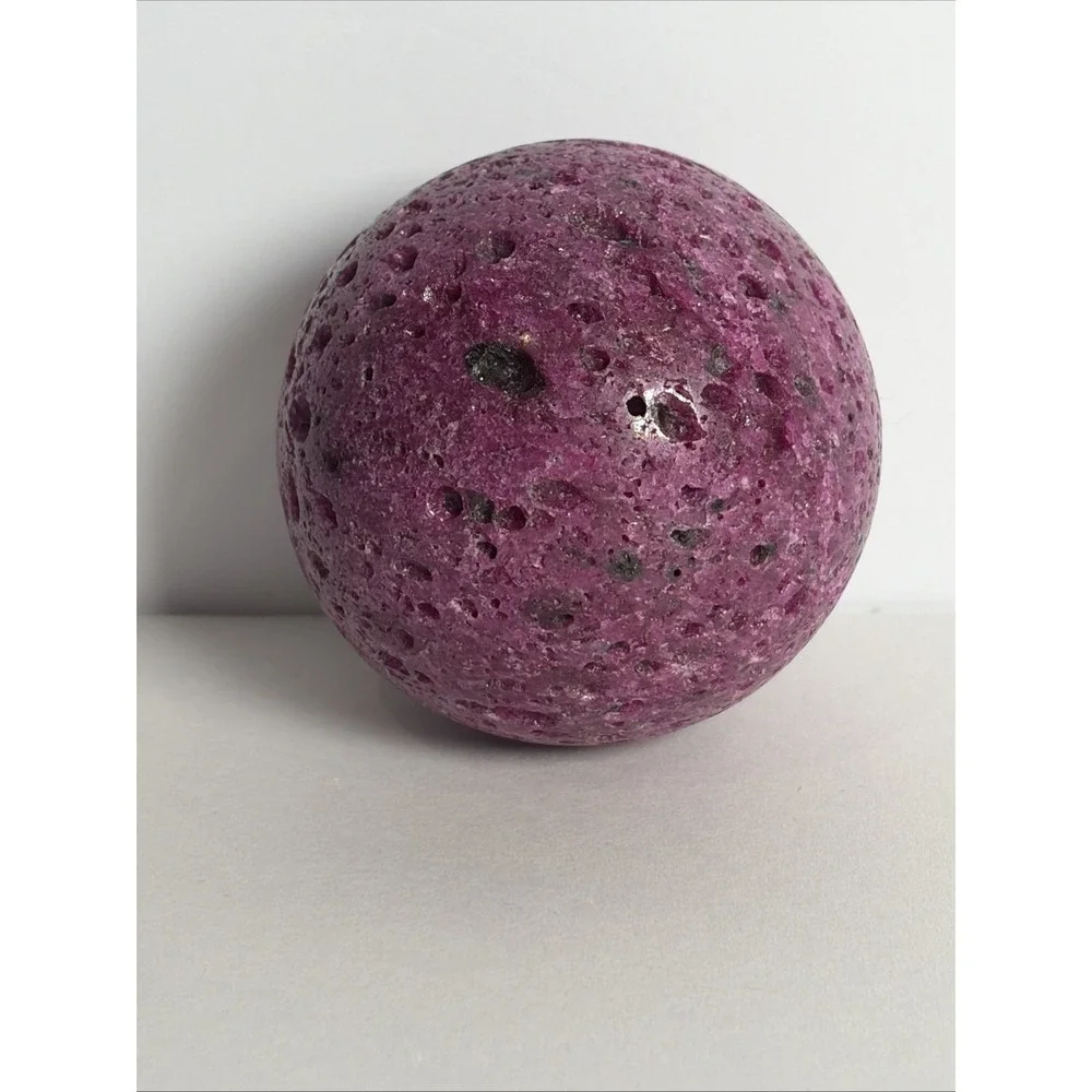 Honeycomb Ruby Sphere Rock Stone UV Reactive Glows 7